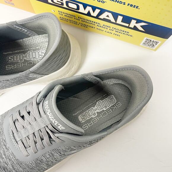 Skechers Gray Go Walk Slip Ins memory foam athletic shoes Sneakers 8.5 - Picture 3 of 7